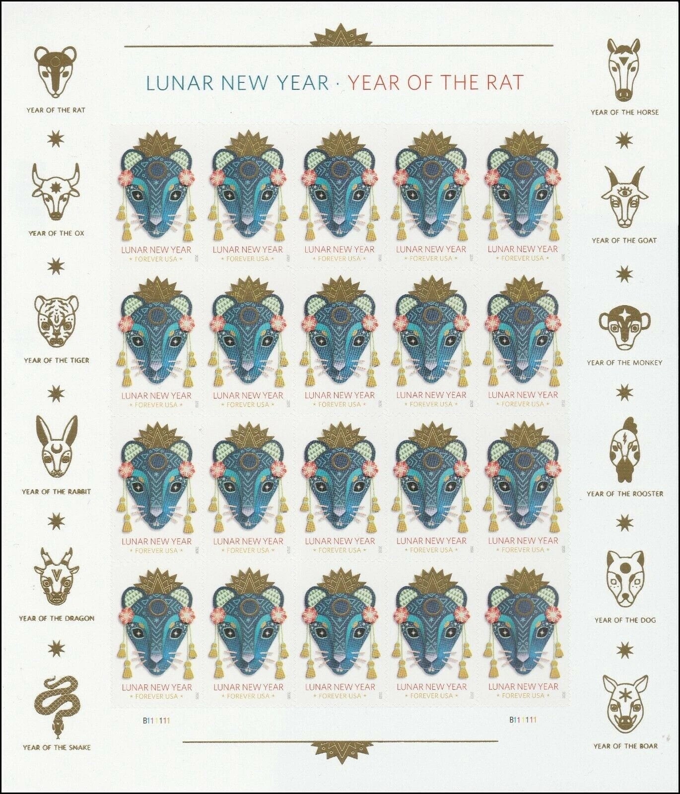 #.2020 Lunar New Year Year of the Rat Stamps