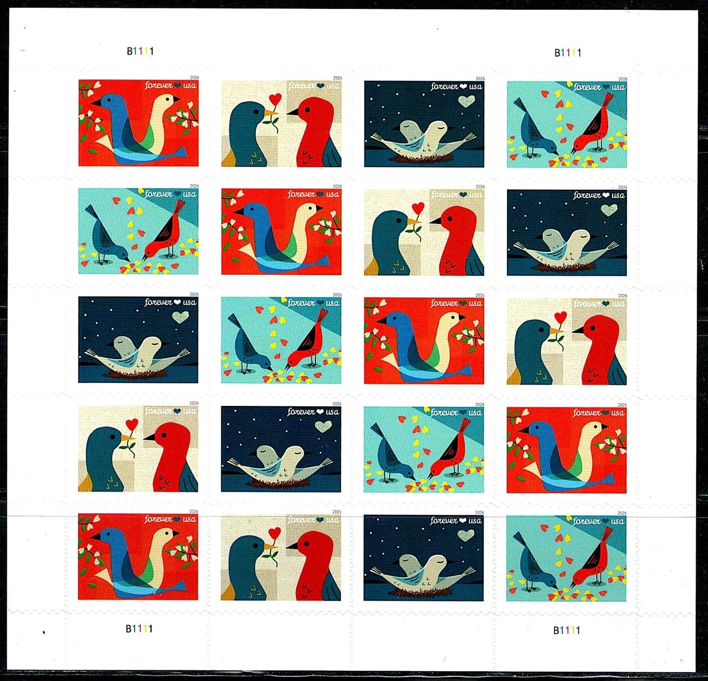 #.2026 USA Forever Love Series Birds