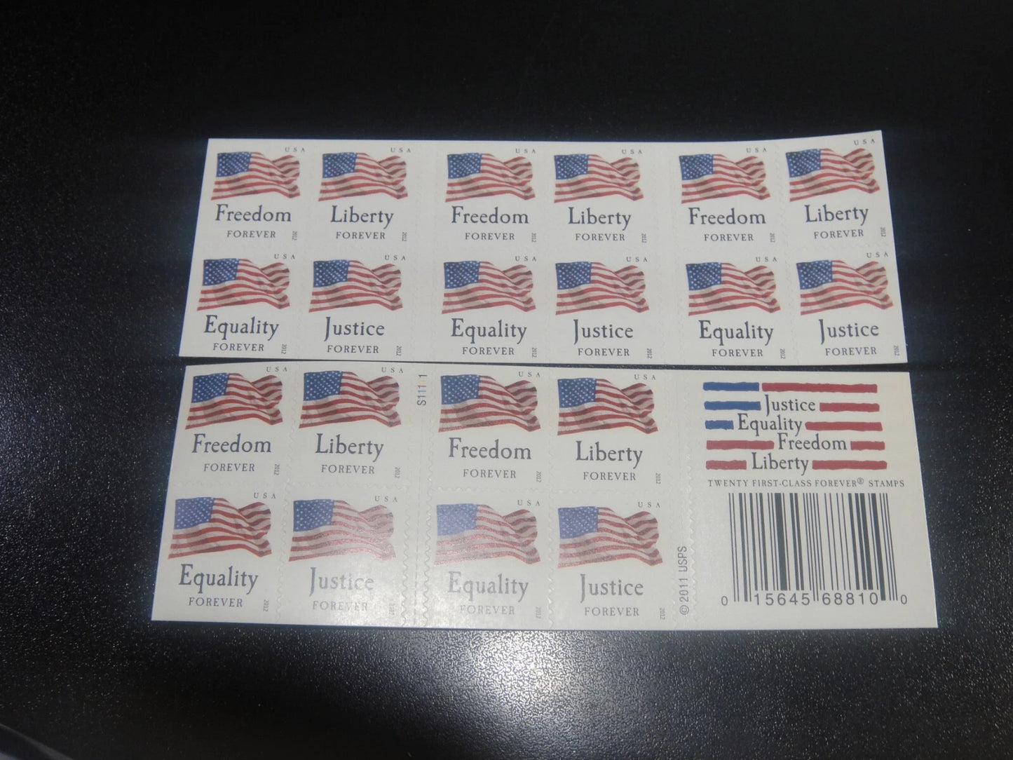 #.2012 forever stamps four flags