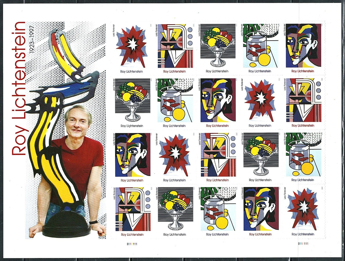 #.2023 US Roy Lichtenstein Stamps