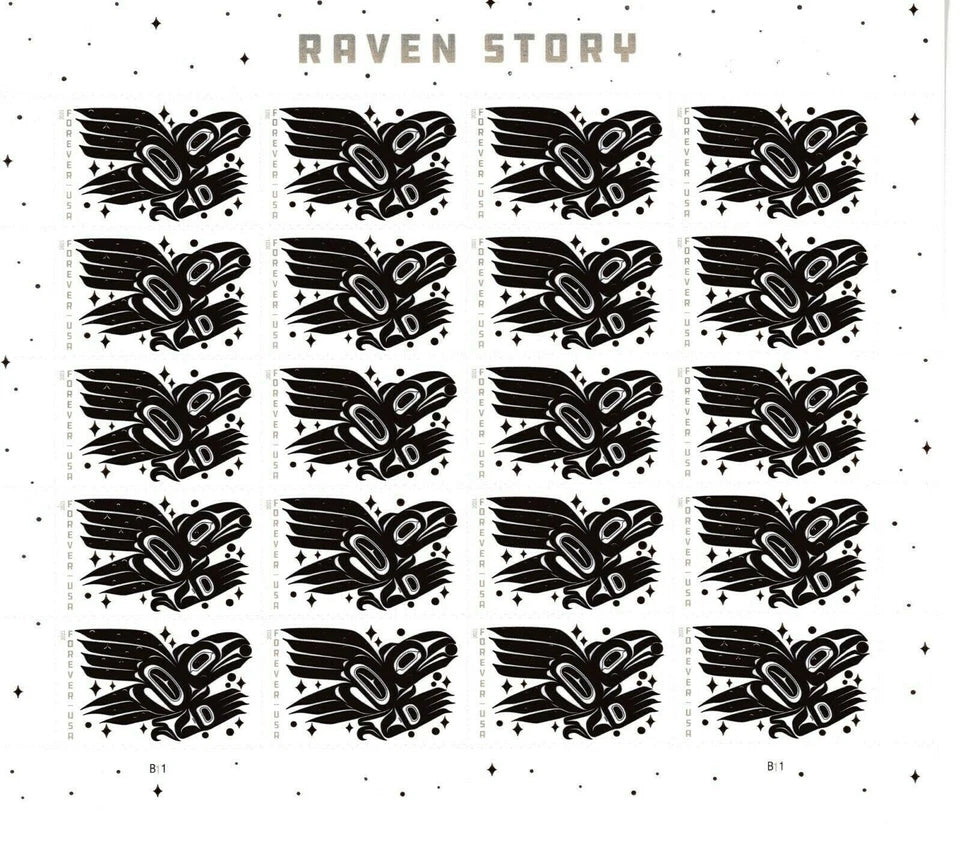 #.2021 US Raven Story Stamps