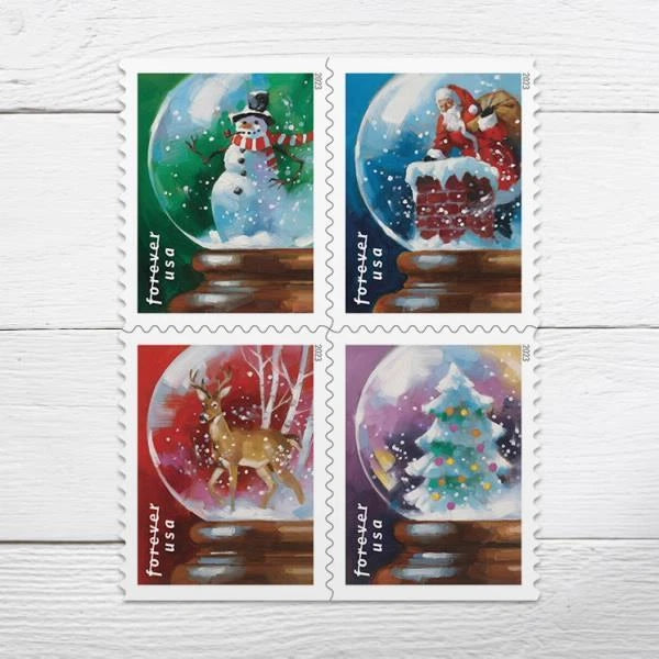 #.2023 US Snow Globes Booklet Stamps