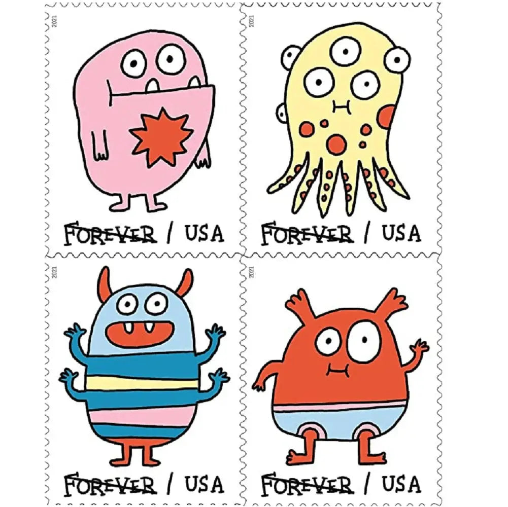 #.2021 Message Monsters Stamps