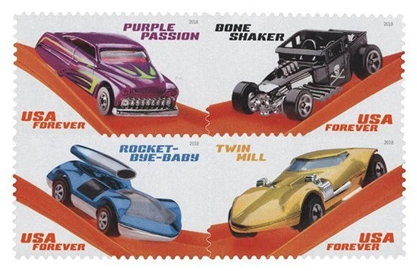 #.2018 US Hot Wheels Stamps