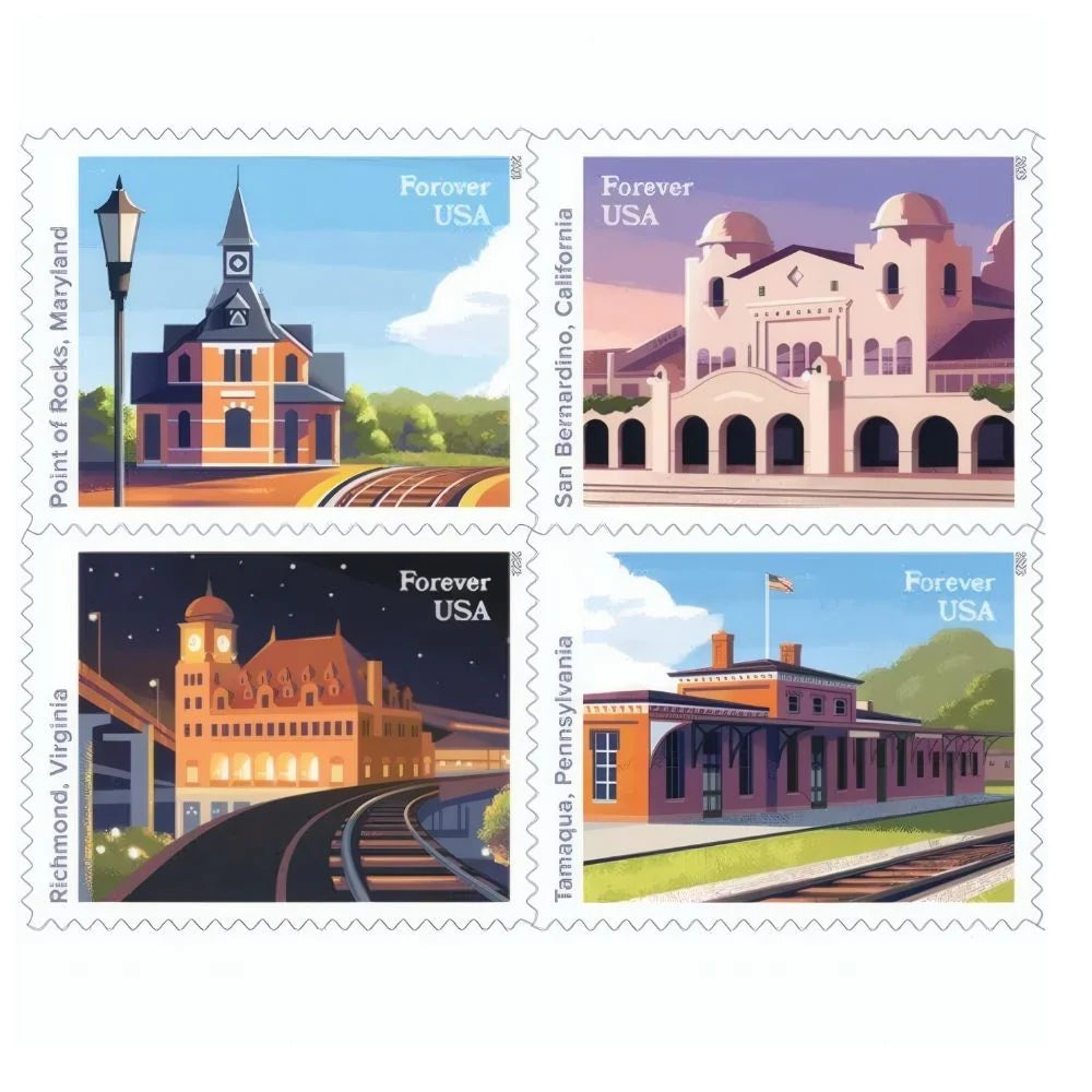 #.2023 US Railroad Stations Stamps