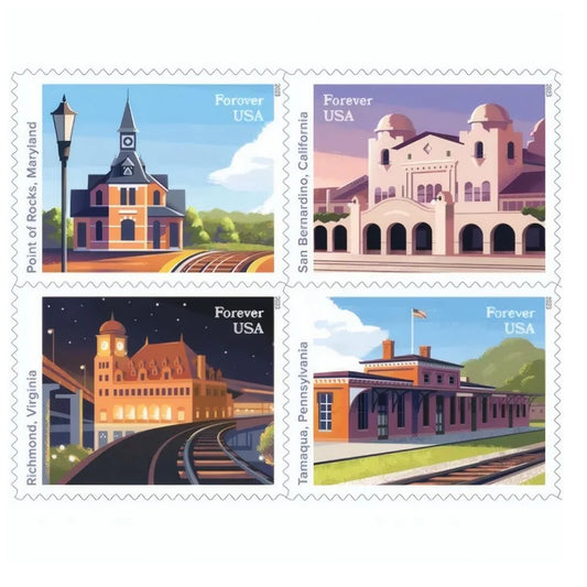#.2023 US Railroad Stations Stamps