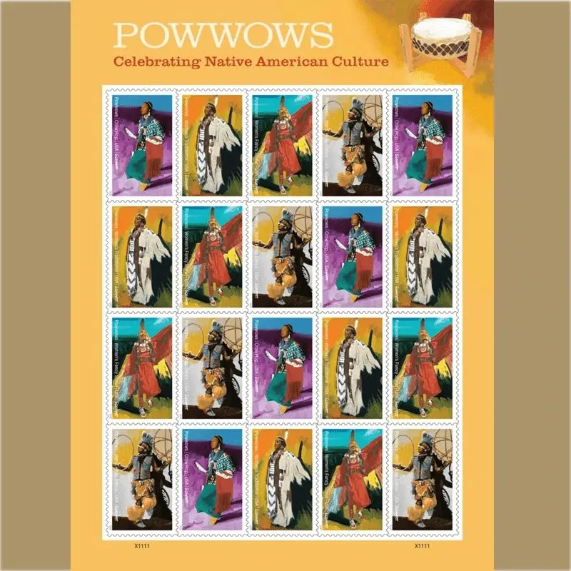 #.2025 Powwows Celebrating Native AmericanCulture Stamps