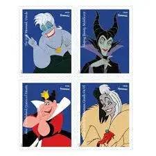 #.2017 US Walt Disney Villains Stamps
