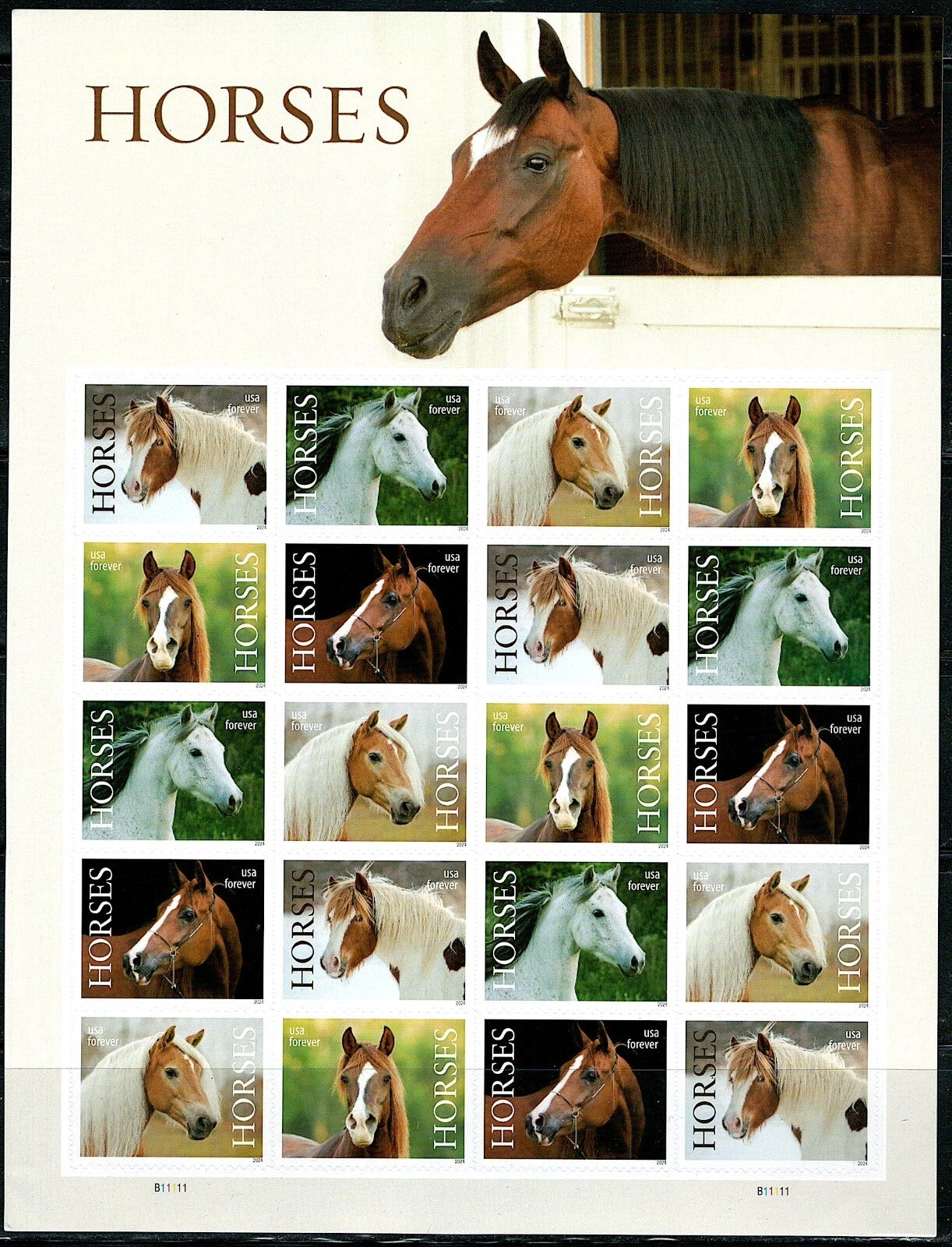 #.2024 Horses Stamps forever stamps