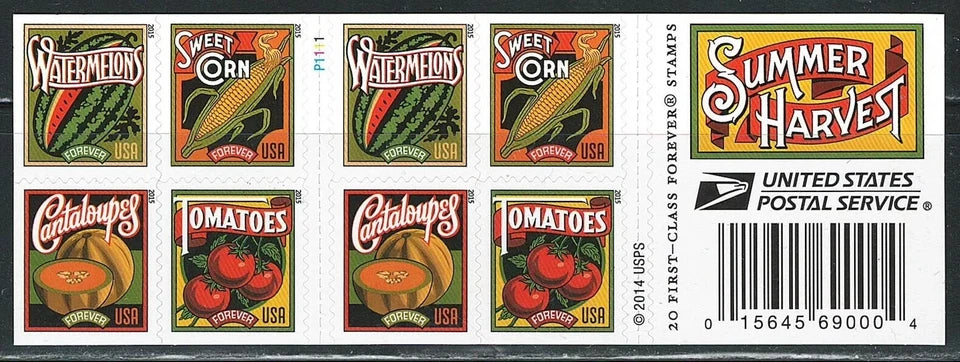 #.2015 US Summer Harvest Stamps