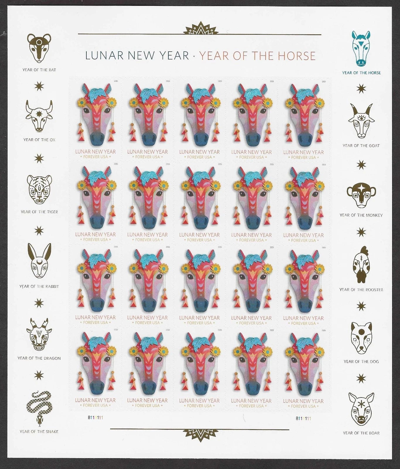 #.2026 Lunar New Year of the Horse Forever Stamps