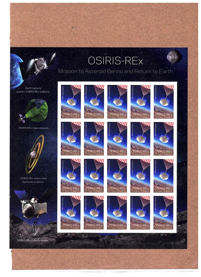 #.2023 Osiris-REx Mission to Asteroid Bennu and Return to Earth Stamps