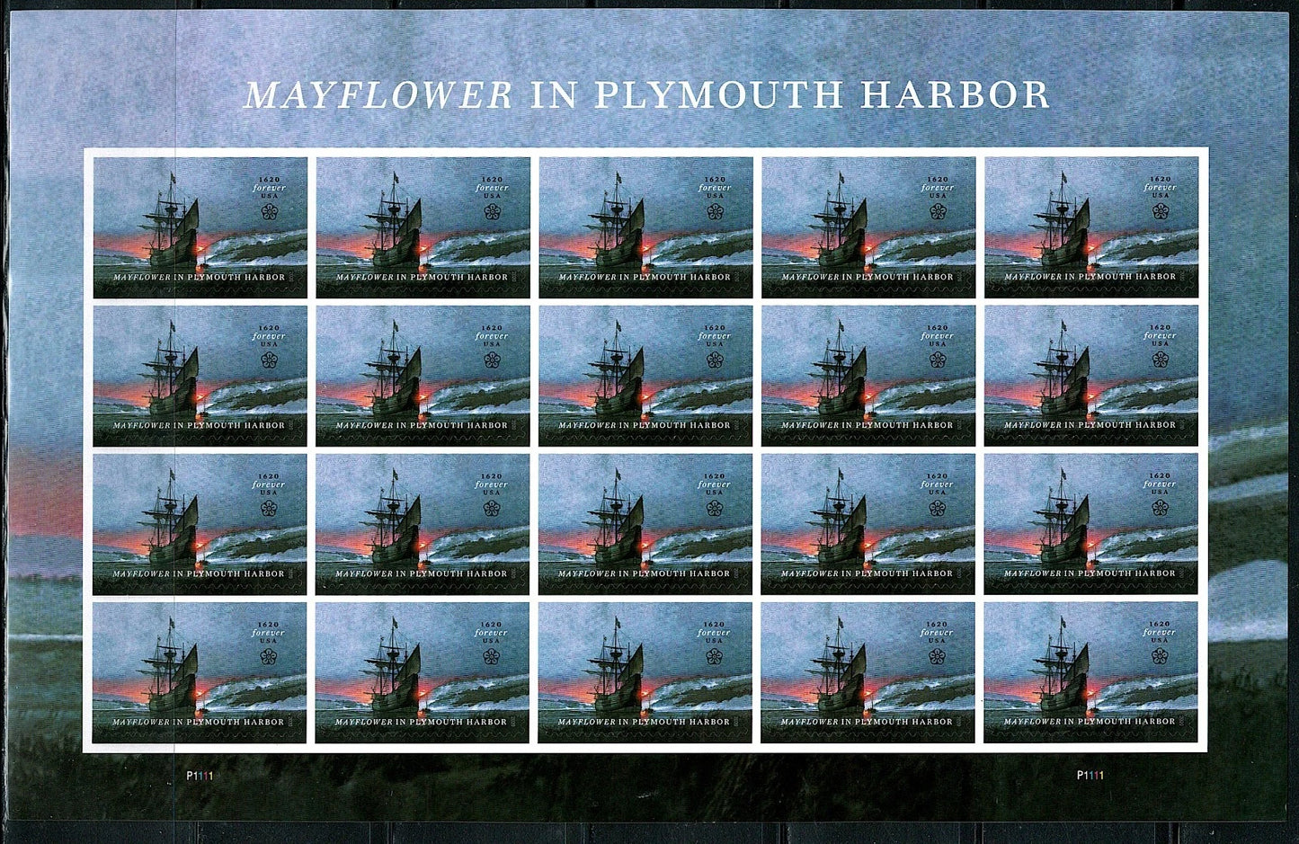 #.2020 Mayflower in Plymouth Harbor Stamp