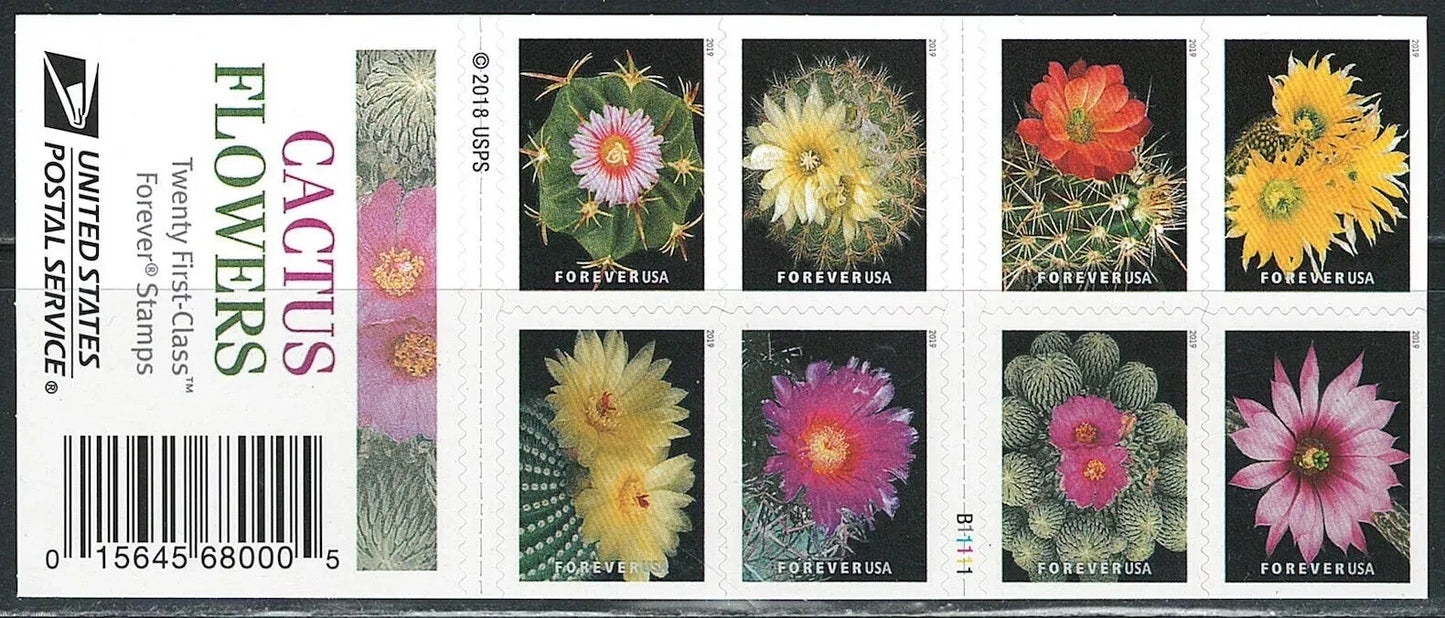 #.2019 US Cactus Flowers Forever First Class Postage Stamps