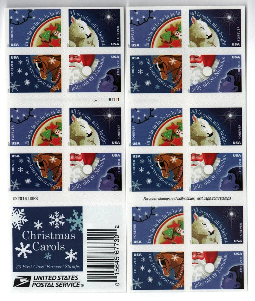#.2017 US Christmas Carols Stamps