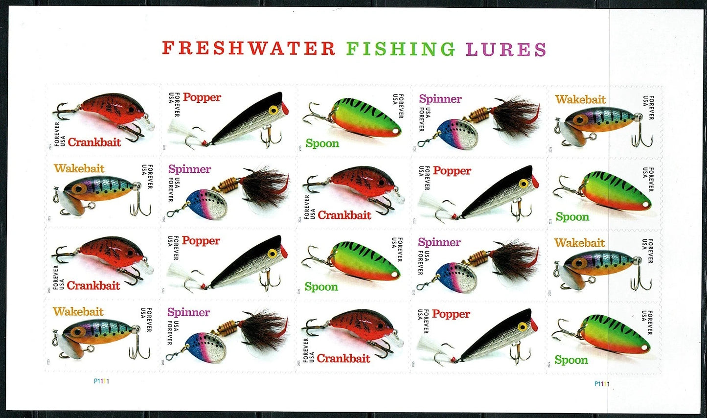 #.2025 Freshwater Fishing Lures Stamps