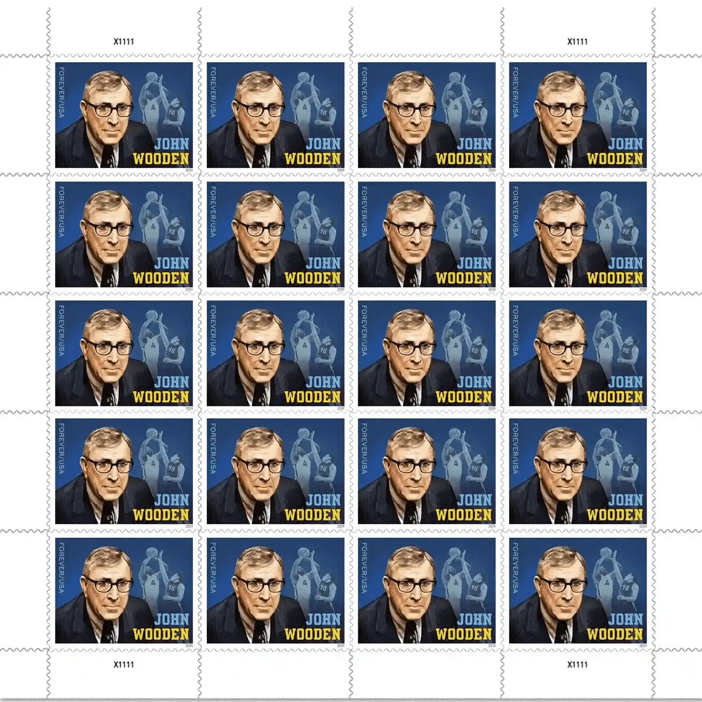 #.2024 U.S John Wooden Stamps