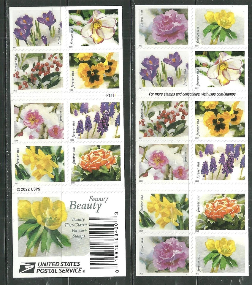 #.2022 US Snowy Garden Beauty Stamps