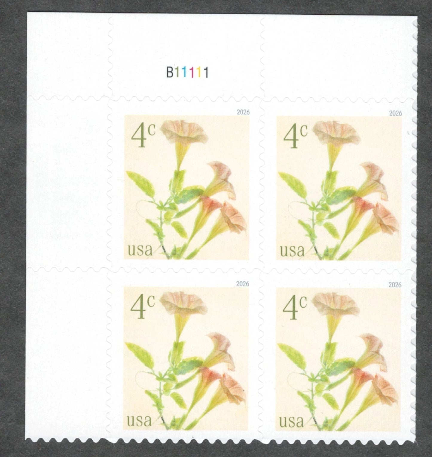 #.2026 US 4c Angels Trumpets STAMPS