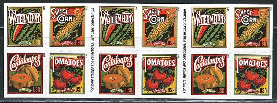 #.2015 US Summer Harvest Stamps