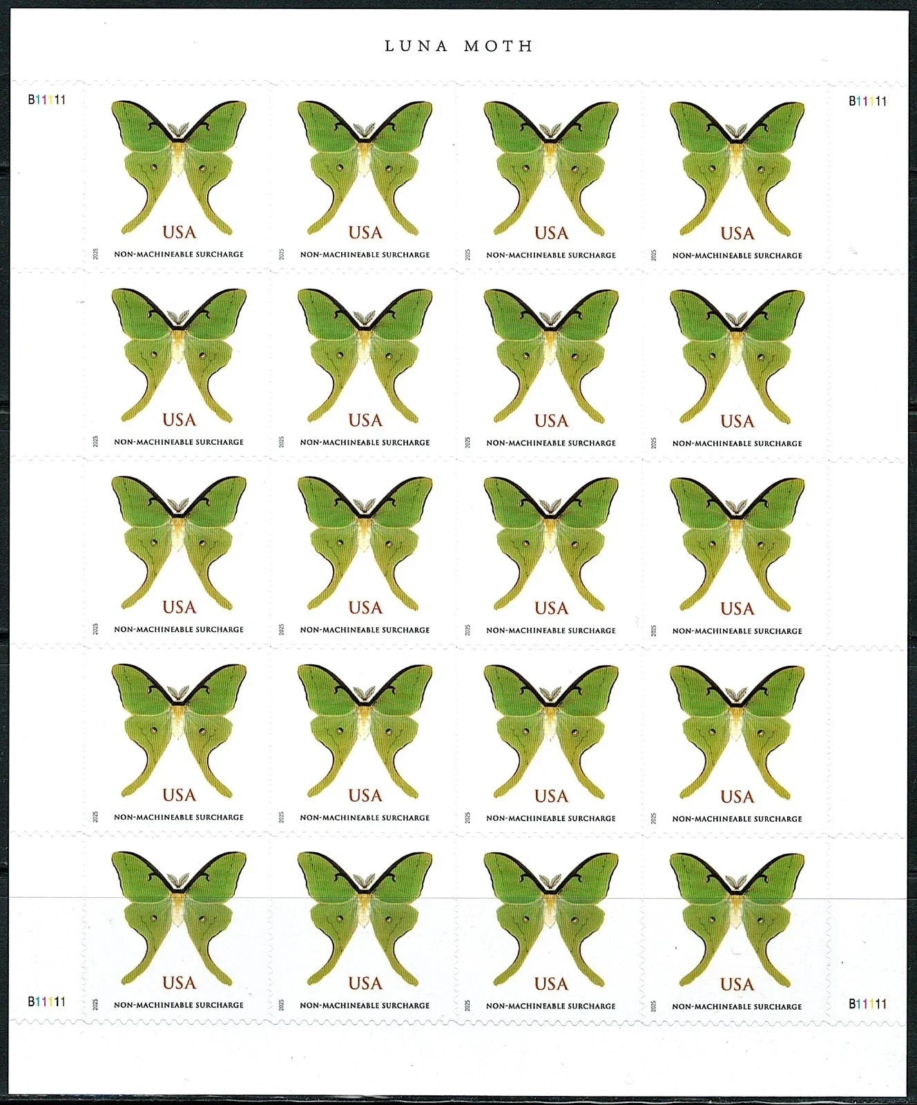 #.2025 Luna Moth Nonmachineable Surcharge