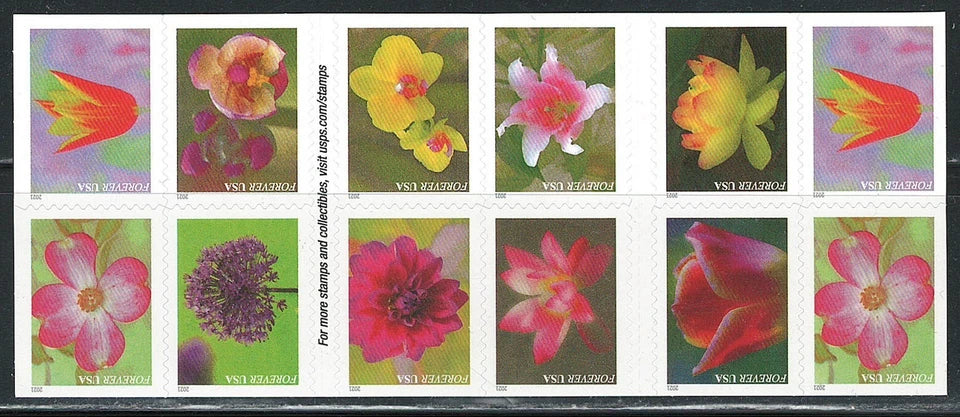 #.2021 US Garden Beauty Forever Postage Stamps