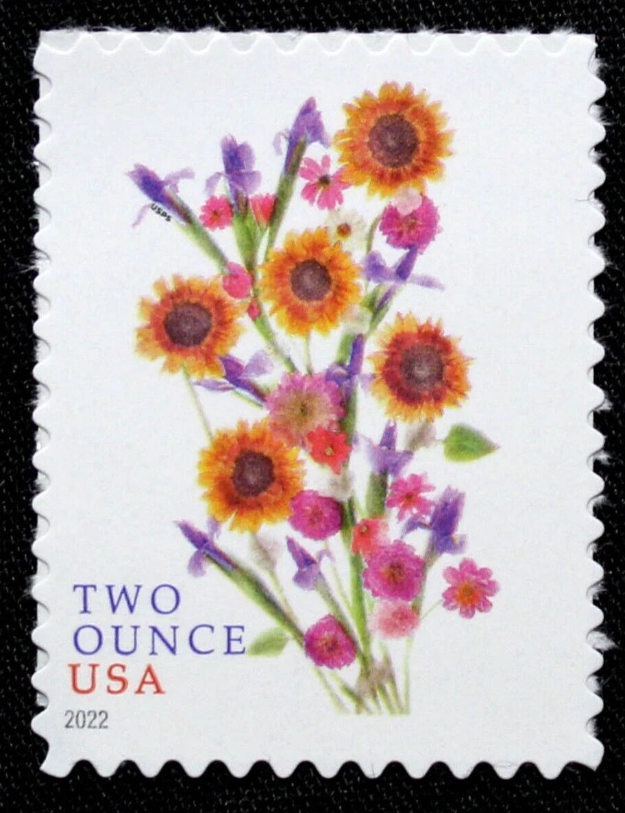 #.2022 US Two Ounce Sunflower Bouquet Stamps