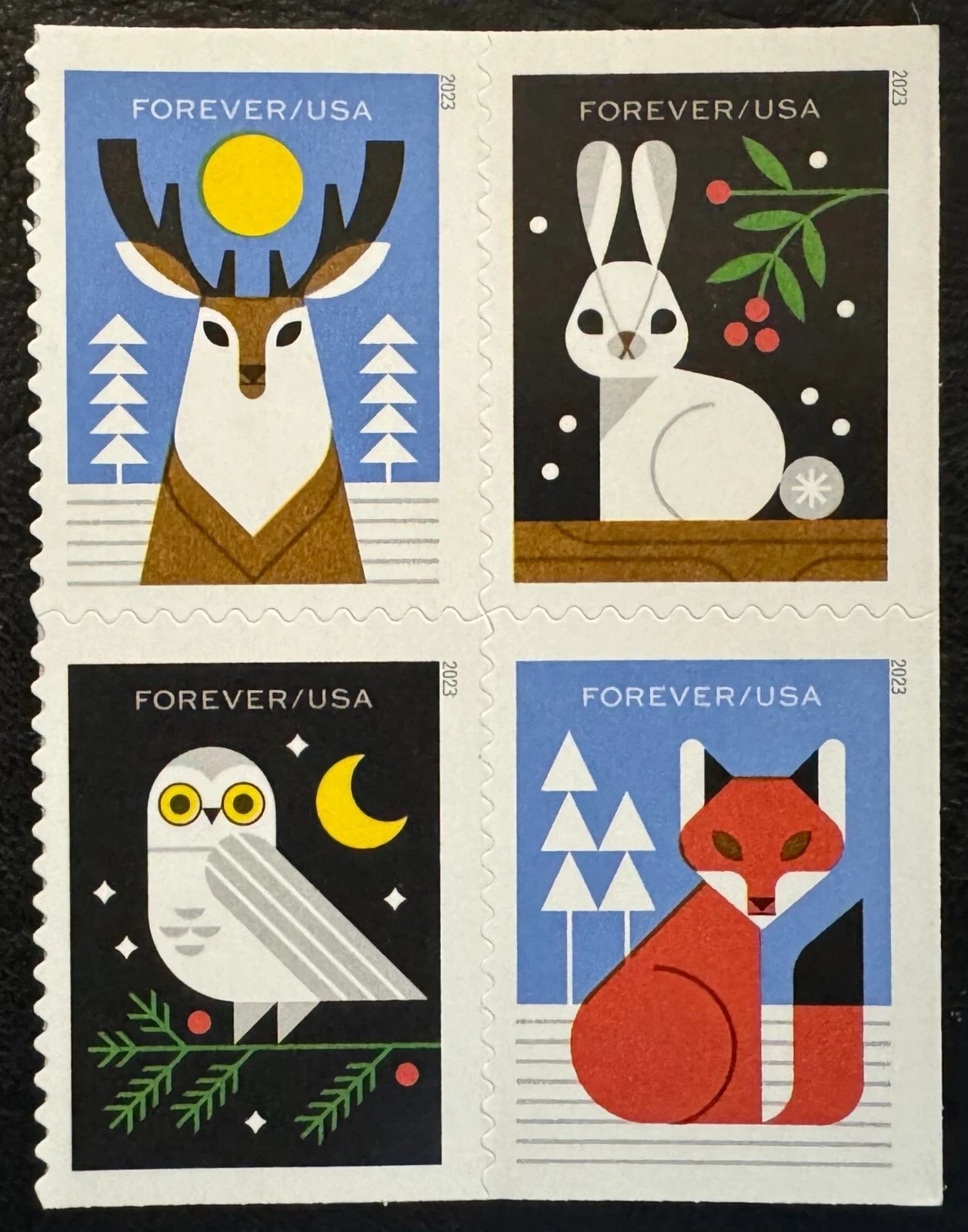 #.2023 Winter Woodland Animals Stamps