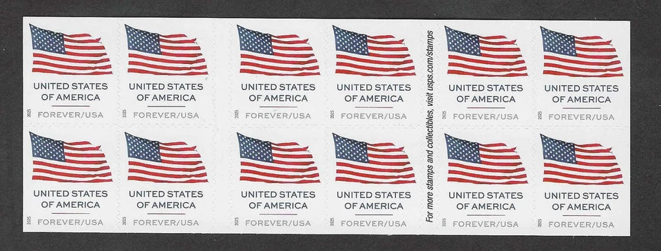 #.2025 U.S. Flag Stamps booklets