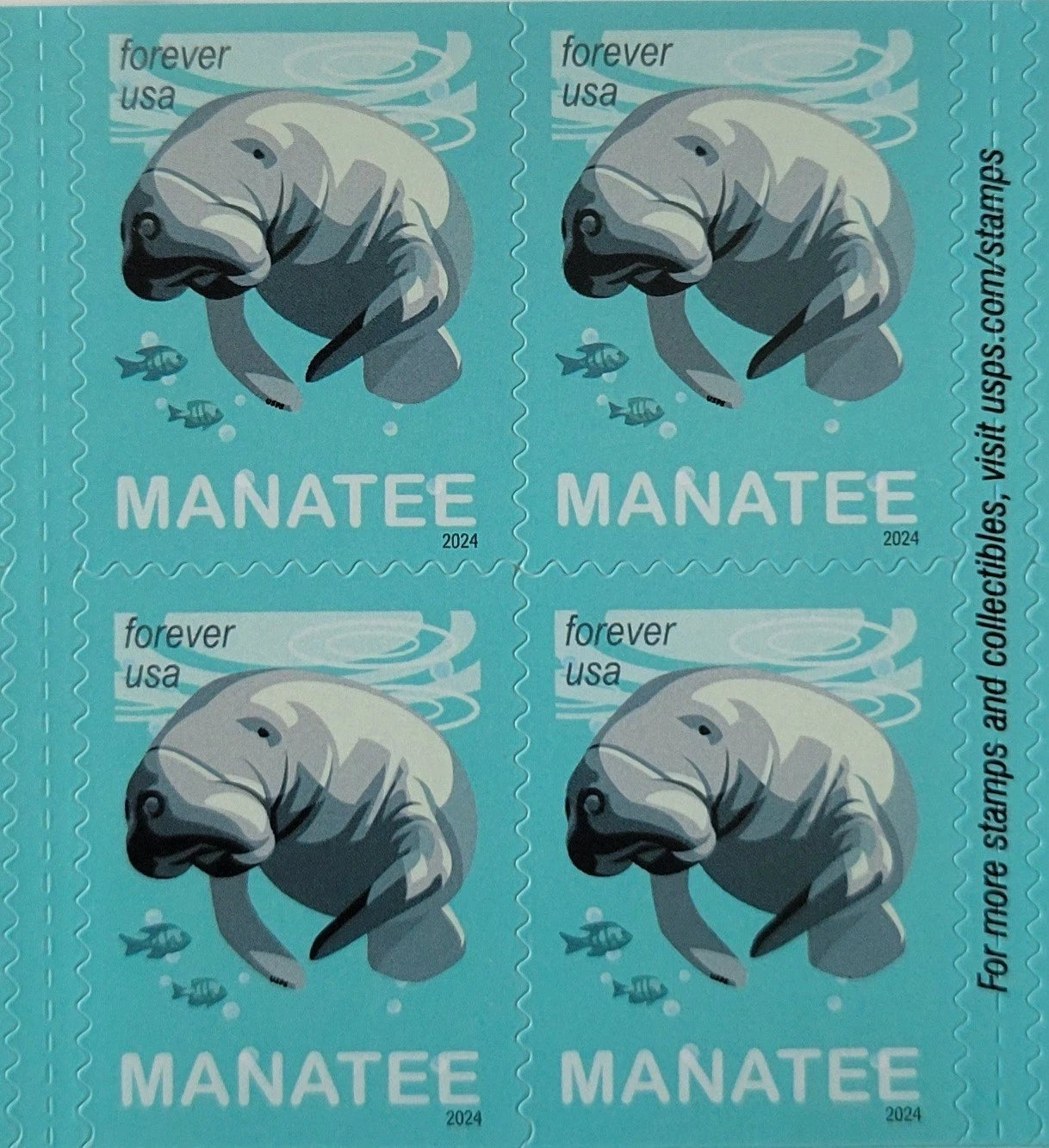 #.2024 US Save Manatees Forever Stamps