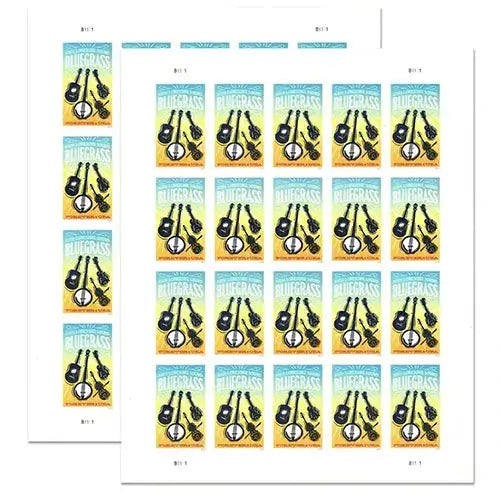 #.2024 US Bluegrass Guitar Forever Stamps