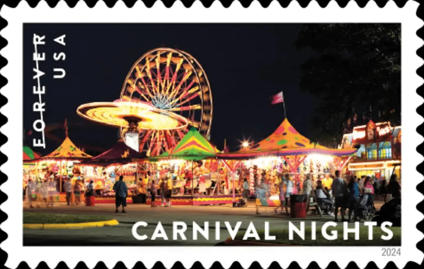 #.2024 Carnival Nights us forever stamps