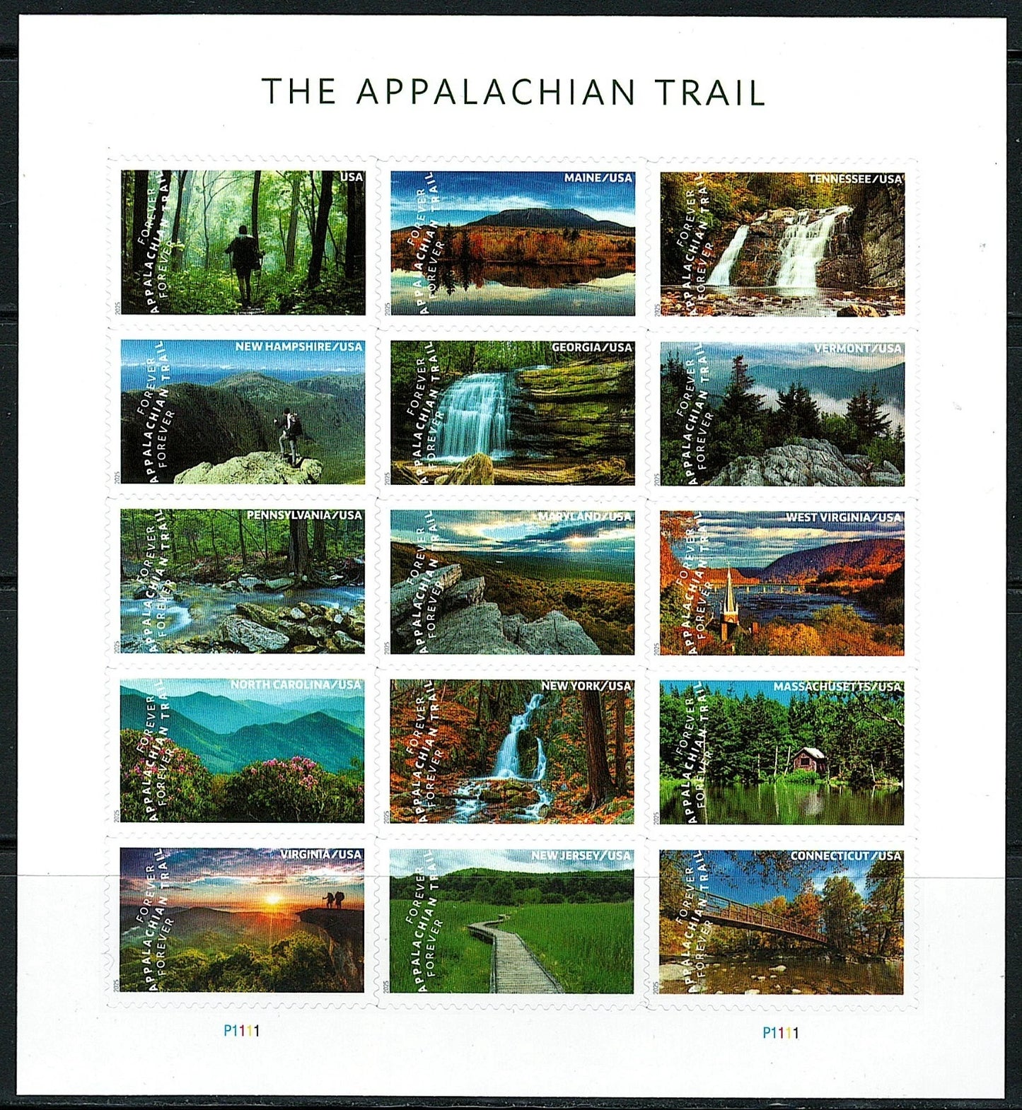 #.2025 The Appalachian Trail Forever Stamps