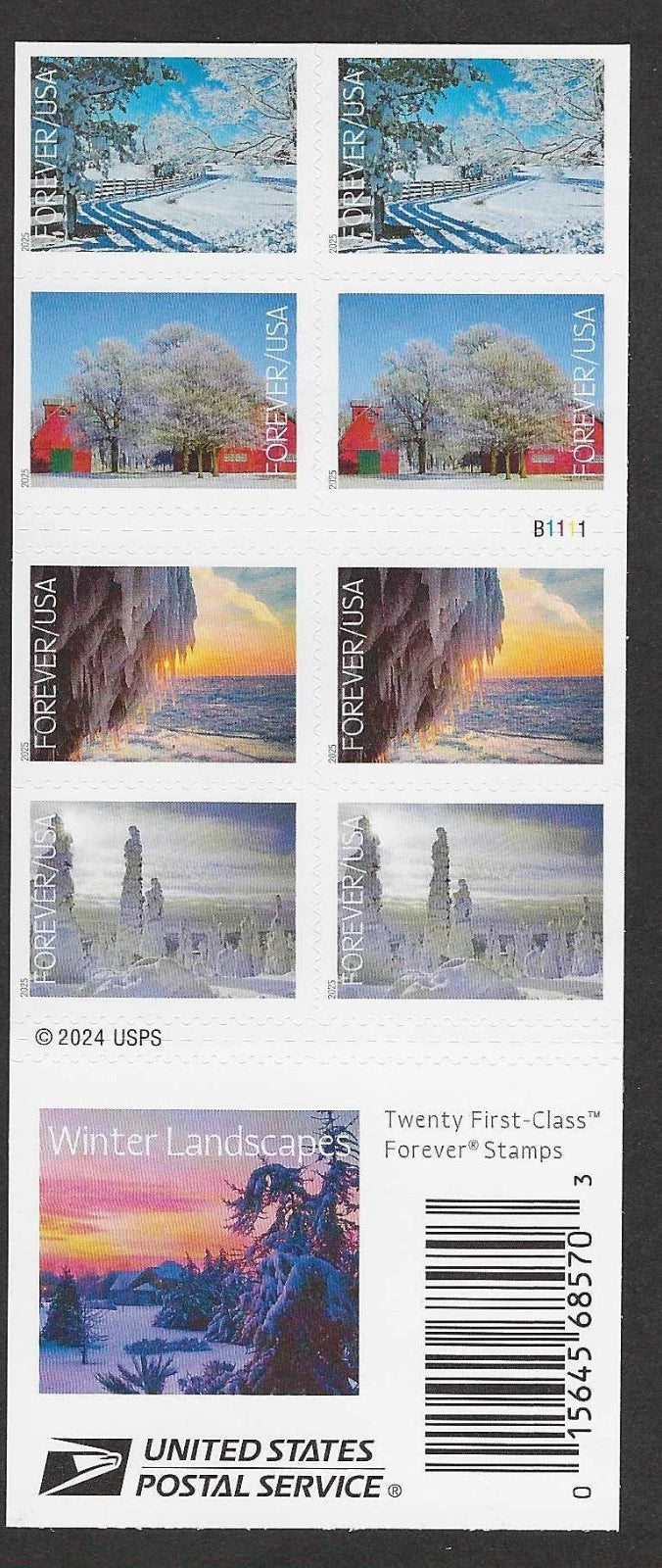 #.2025 Winter Landscapes Stamps