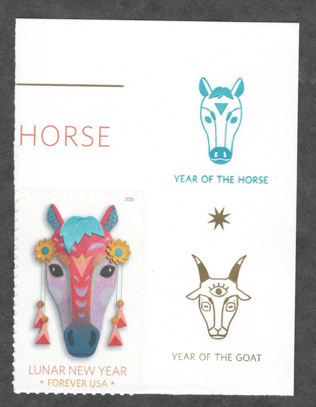 #.2026 Lunar New Year of the Horse Forever Stamps