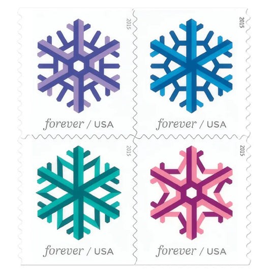 #.2015 US Geometric Snowflakes Forever Stamp