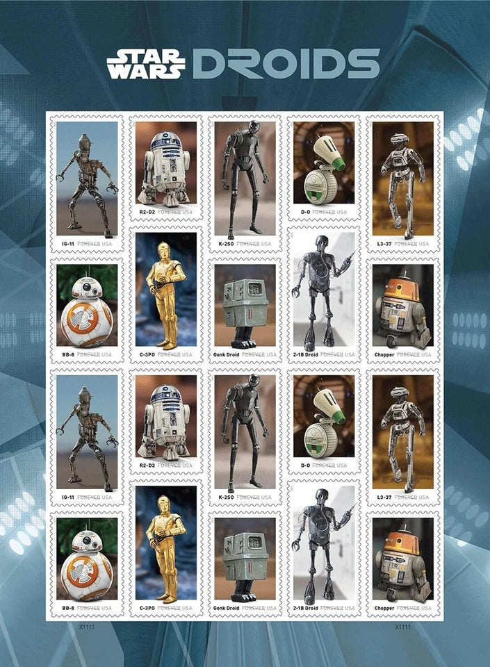 #.2021 US Star Wars Droids Stamps