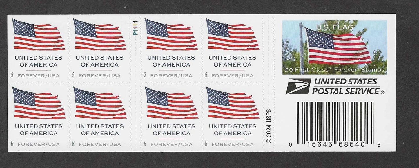 #.2025 U.S. Flag Stamps booklets
