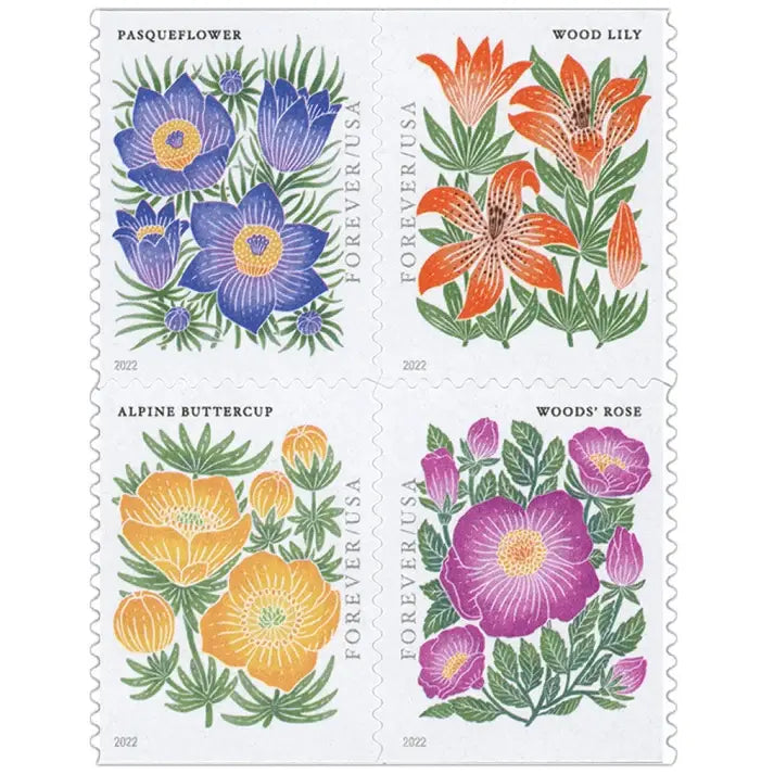 #.2022 US Mountain Flora First-Class Forever Stamps