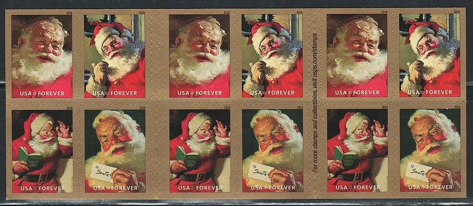 #.2018 Sparkling Holidays Santa Forever Stamp