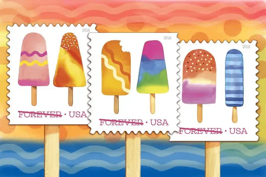 #.2018 Ice Cream Self Forever Stamp