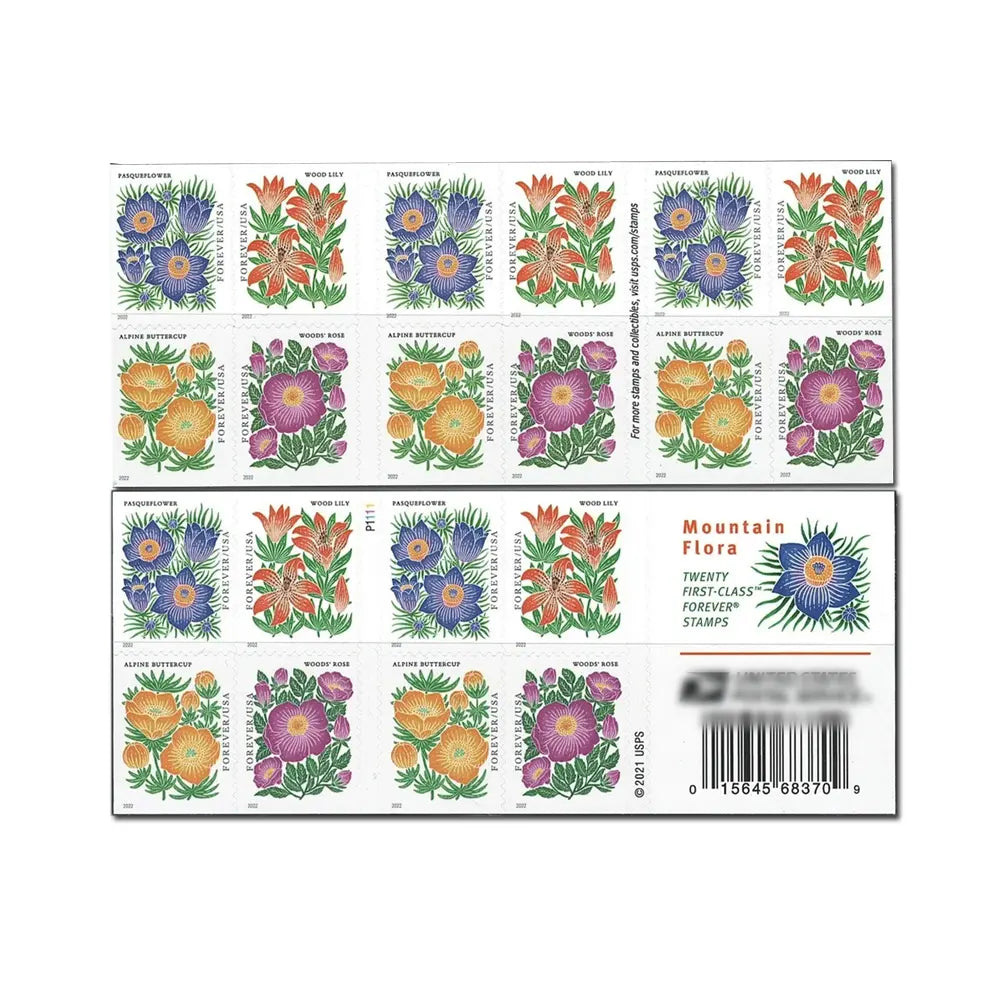 #.2022 US Mountain Flora First-Class Forever Stamps