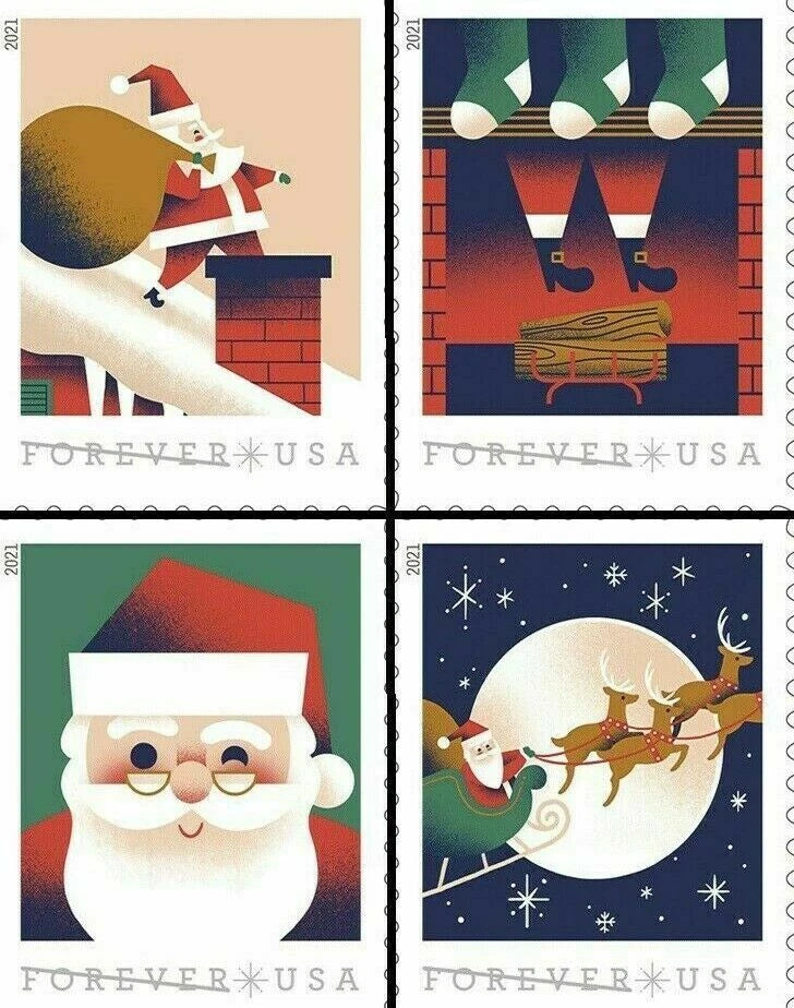 #.2021 US A Visit from St Nick Stamps