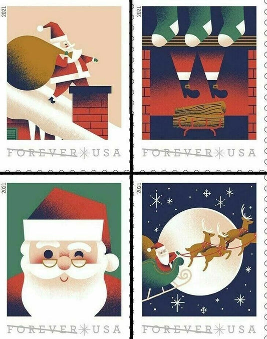 #.2021 US A Visit from St Nick Stamps