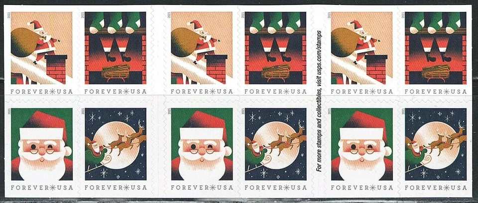 #.2021 US A Visit from St Nick Stamps