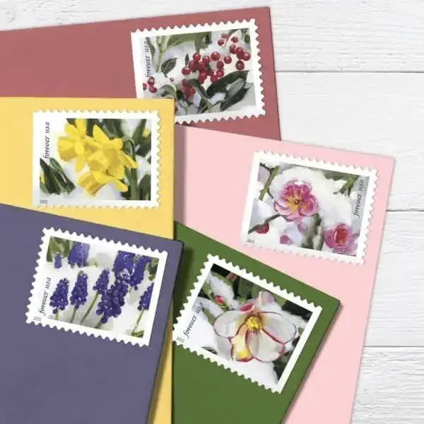 #.2022 US Snowy Garden Beauty Stamps