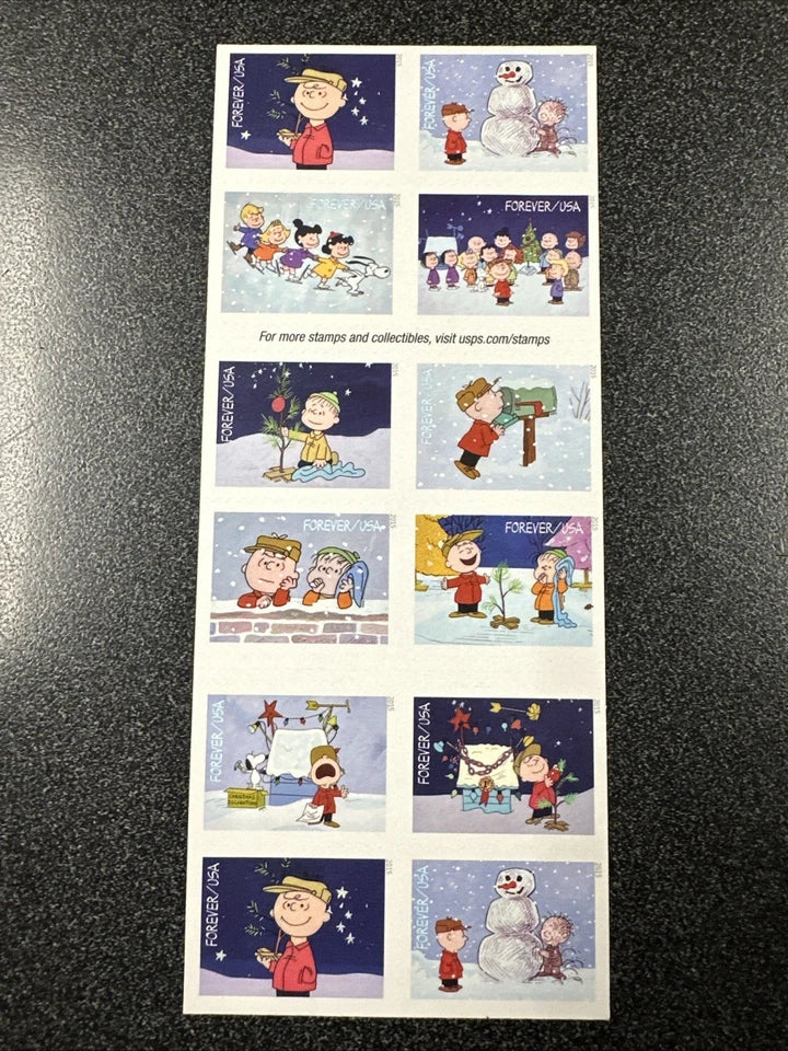 #.2015 US Charlie Brown Xmas Stamps