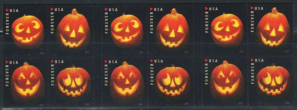 #.2016 US Jack o Lanterns Stamps