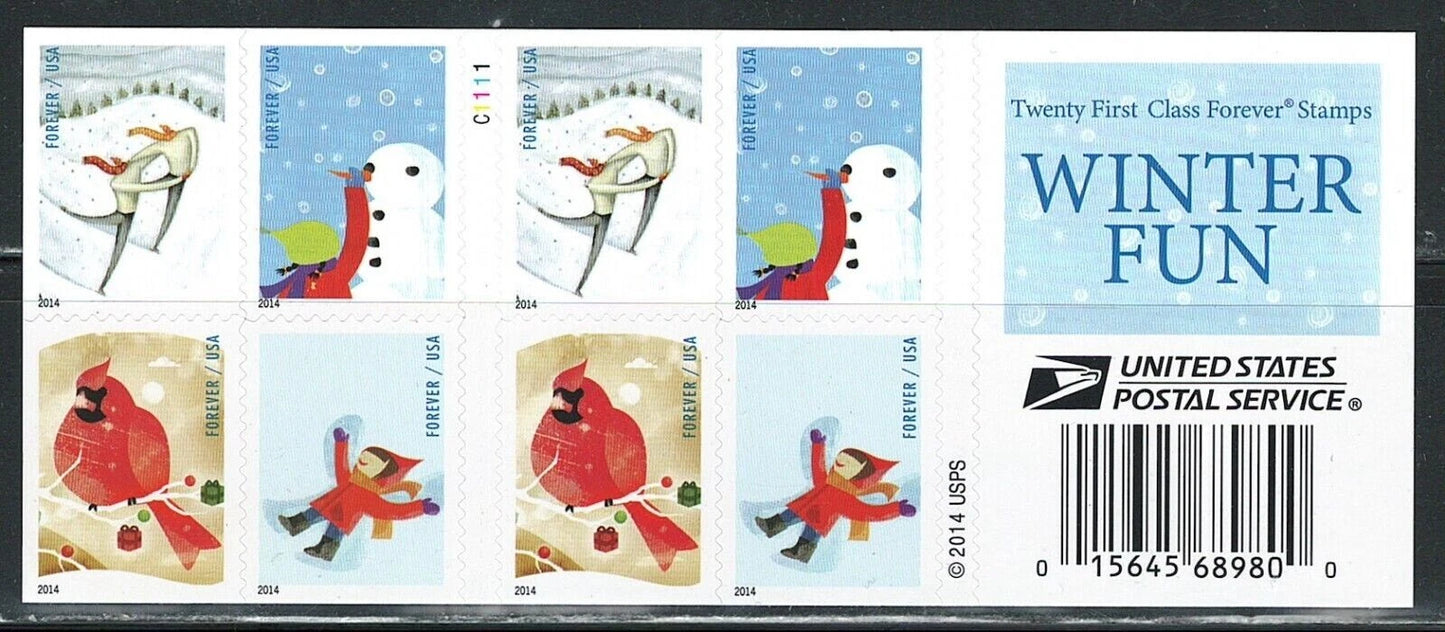 #.2014 US Winter Fun Stamps