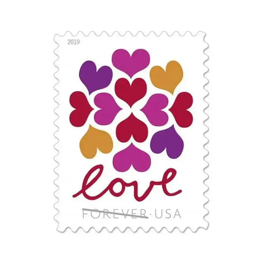#.2019 US Hearts Blossom Love Forever Stamps